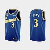 Men's Golden State Warriors #3 Jordan Poole 2022-23 Blue With No.6 Patch Stitched Basketball Jersey Dzhi,baseball caps,new era cap wholesale,wholesale hats